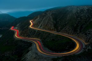 road, Landscape, Long exposure, California, Aerial view, Hairpin turns