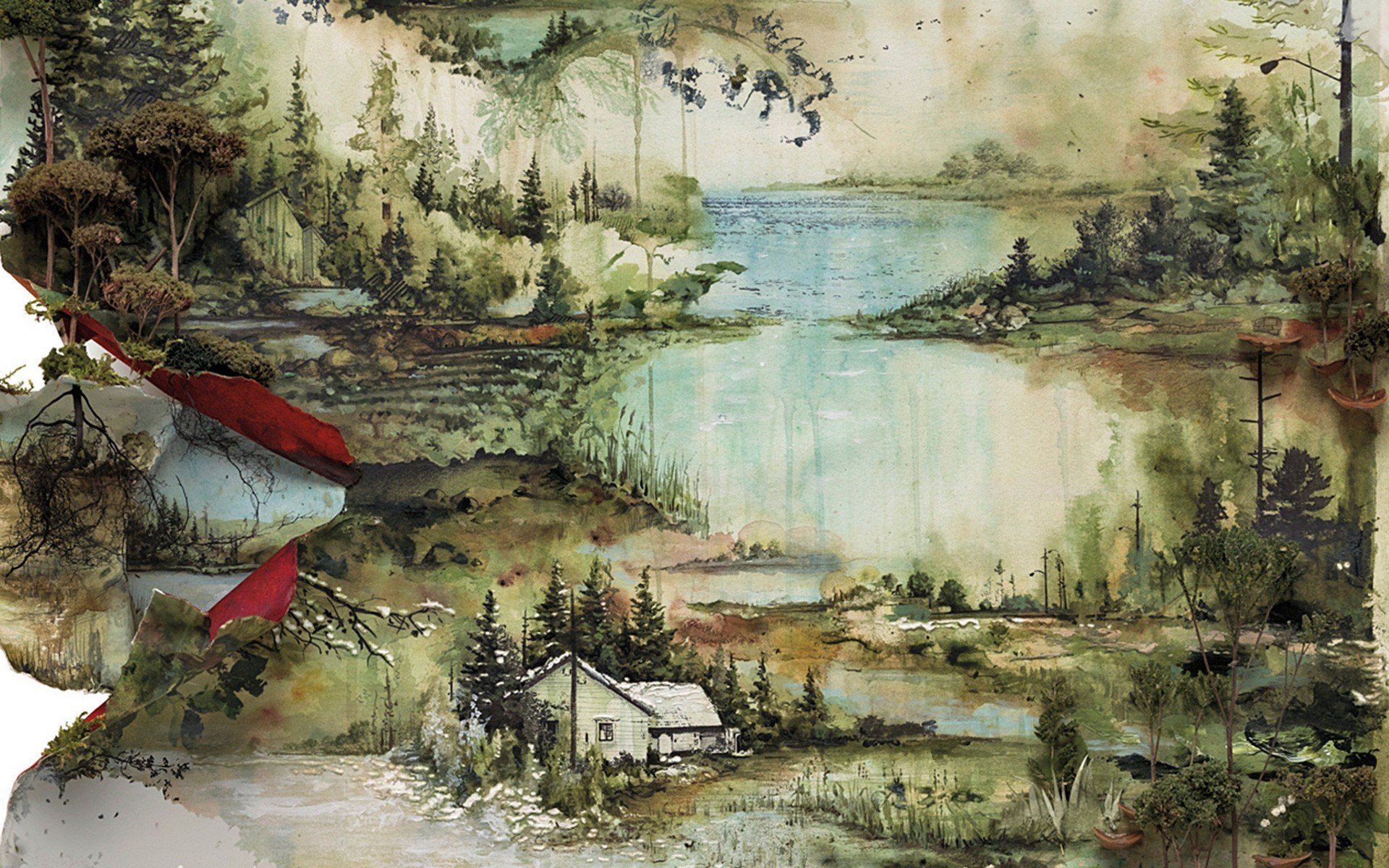 Traditional Artwork, Landscape Wallpaper