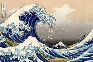 Traditional Artwork, Wood block, Hokusai, The Great Wave off Kanagawa, Sea, Japan, Artwork