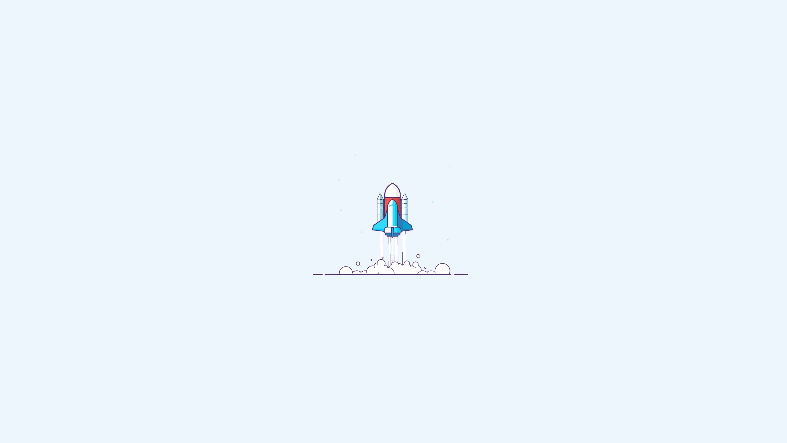 illustration, Rocket, Lift off, Minimalism Wallpaper