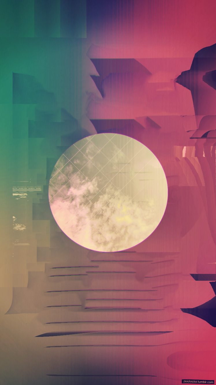 glitch art, Abstract, Circle HD Wallpaper Desktop Background