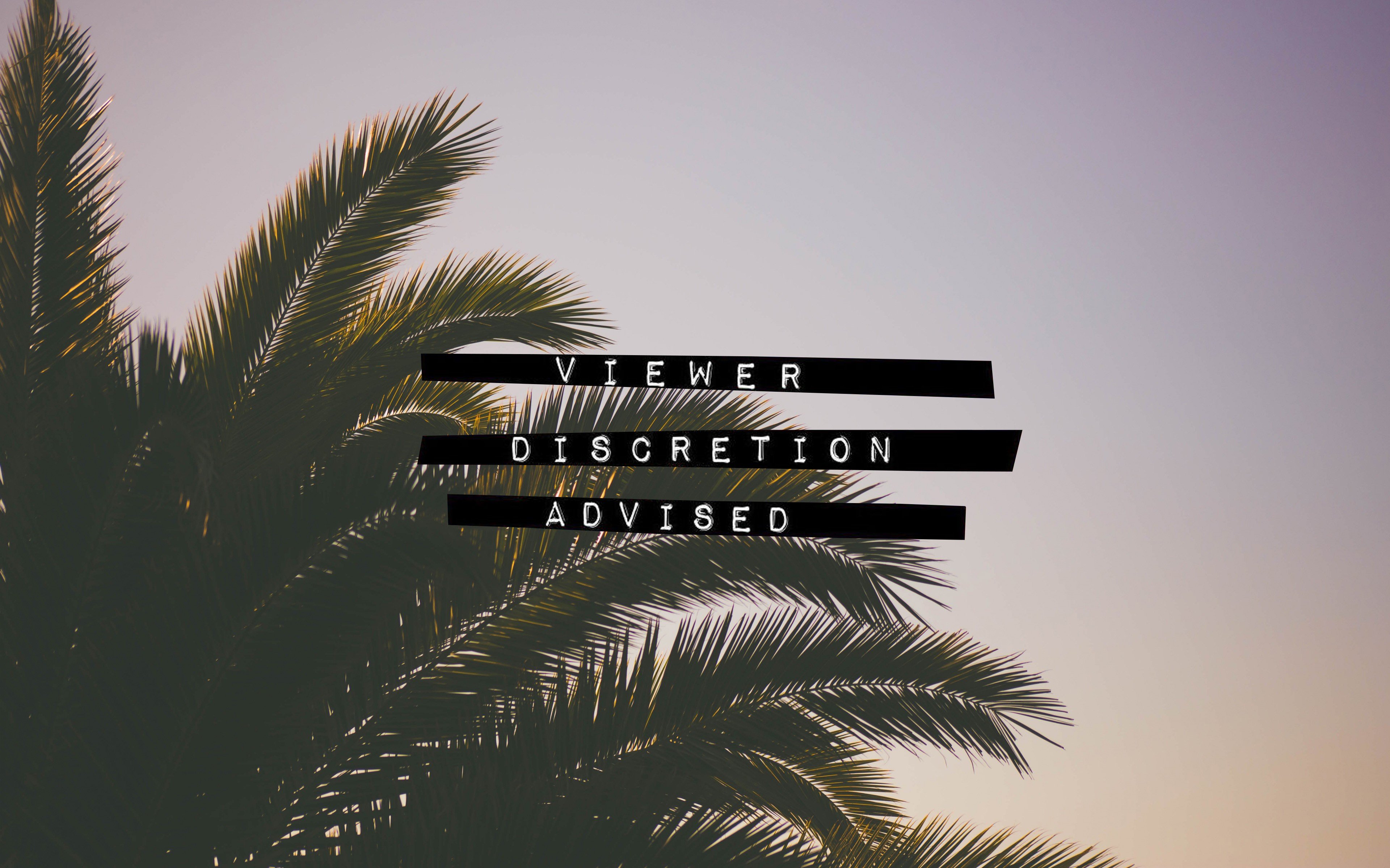 palm trees, Writing, Typography, Plants Wallpaper