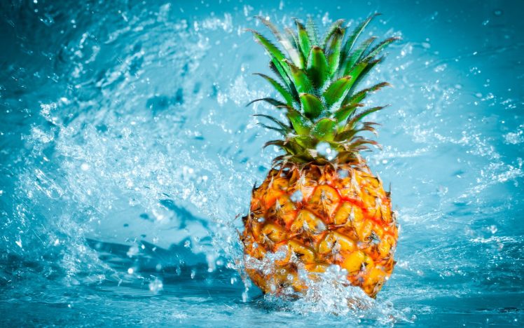 fruit, Pineapples, Water, Food HD Wallpaper Desktop Background