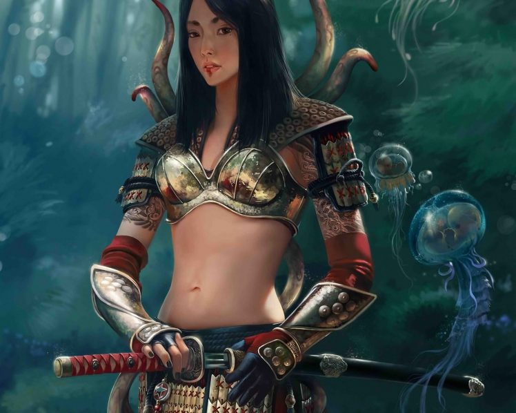 women, Warrior, Sword HD Wallpaper Desktop Background