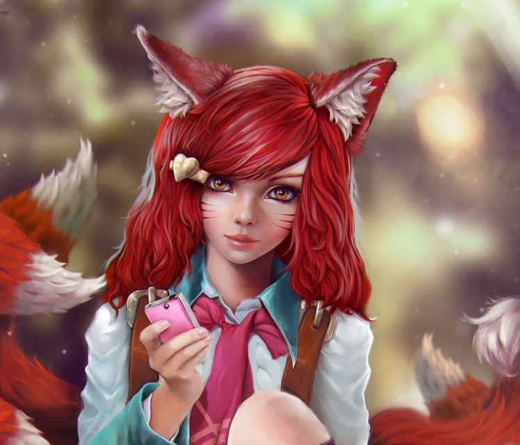 Anime Animal Ears Fox Girl Wallpapers Hd Desktop And Mobile