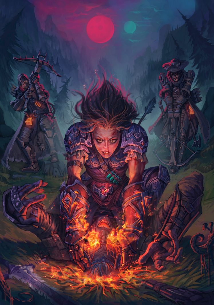 warrior, Fantasy art, Magic, Fire HD Wallpaper Desktop Background