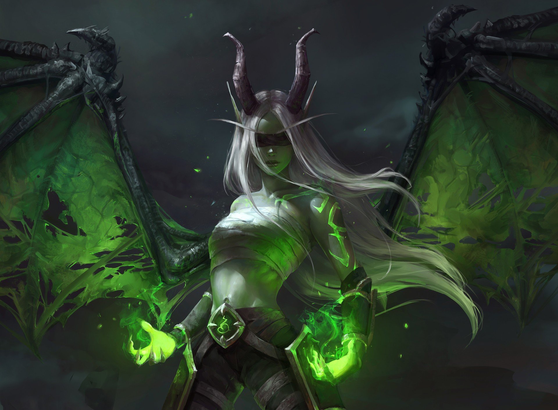 Demon Hunter, Blood Elf, Magic, Demon, World of Warcraft, Illidari