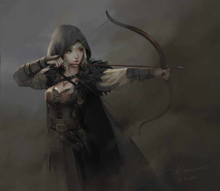 archer, Warrior, Fantasy art HD Wallpaper Desktop Background