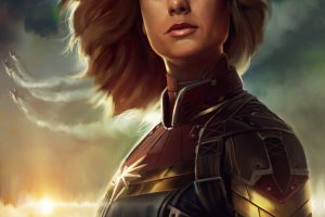 women, Brie Larson, Captain Marvel, Futuristic, Armor