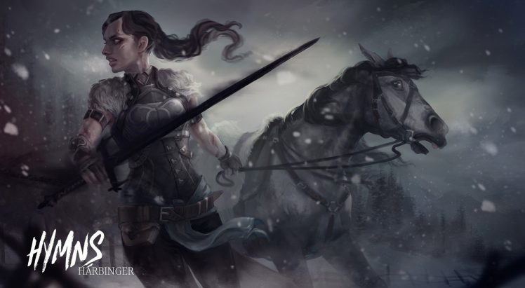 warrior, Fantasy art, Sword, Armor, Horse HD Wallpaper Desktop Background