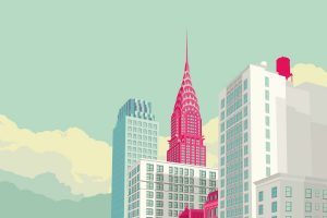 Remko Heemskerk, Digital art, Building, Clouds, New York City, Illustration, Empire State Building, Manhattan, Window