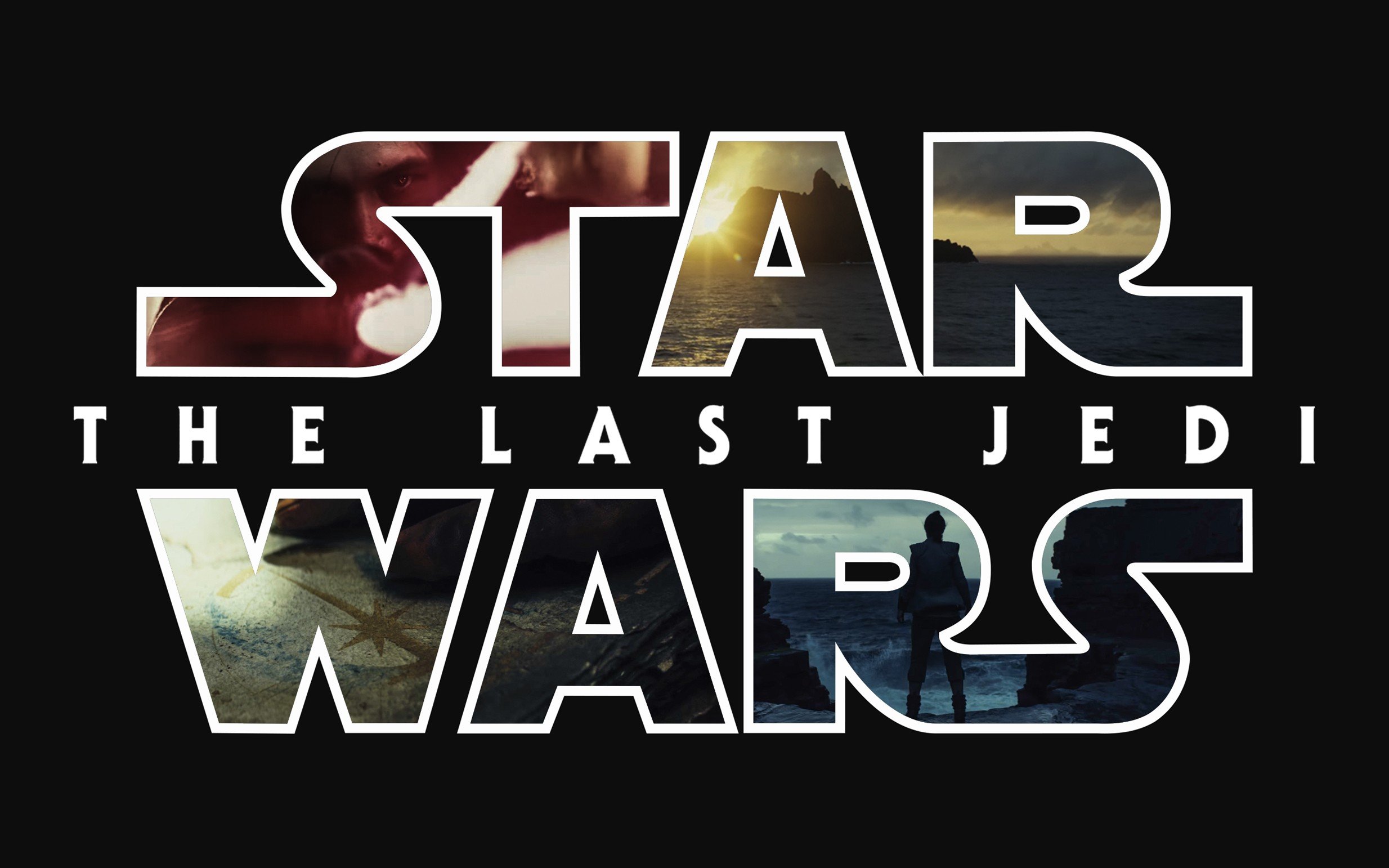 Star Wars: The Last Jedi, Star Wars, Typography, Black background Wallpaper