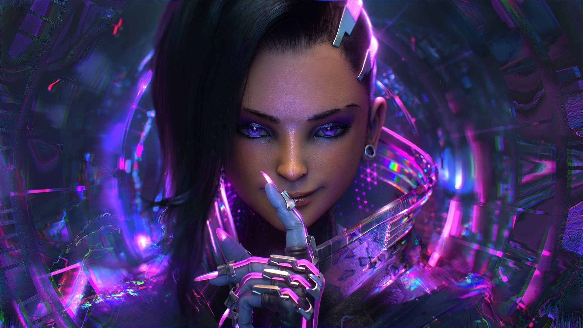 Wen JR, Overwatch, Sombra (Overwatch) Wallpaper