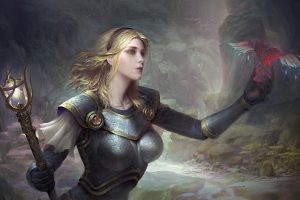 warrior, Lux (League of Legends), Fantasy art