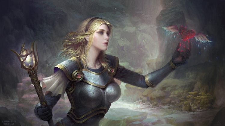 warrior, Lux (League of Legends), Fantasy art HD Wallpaper Desktop Background