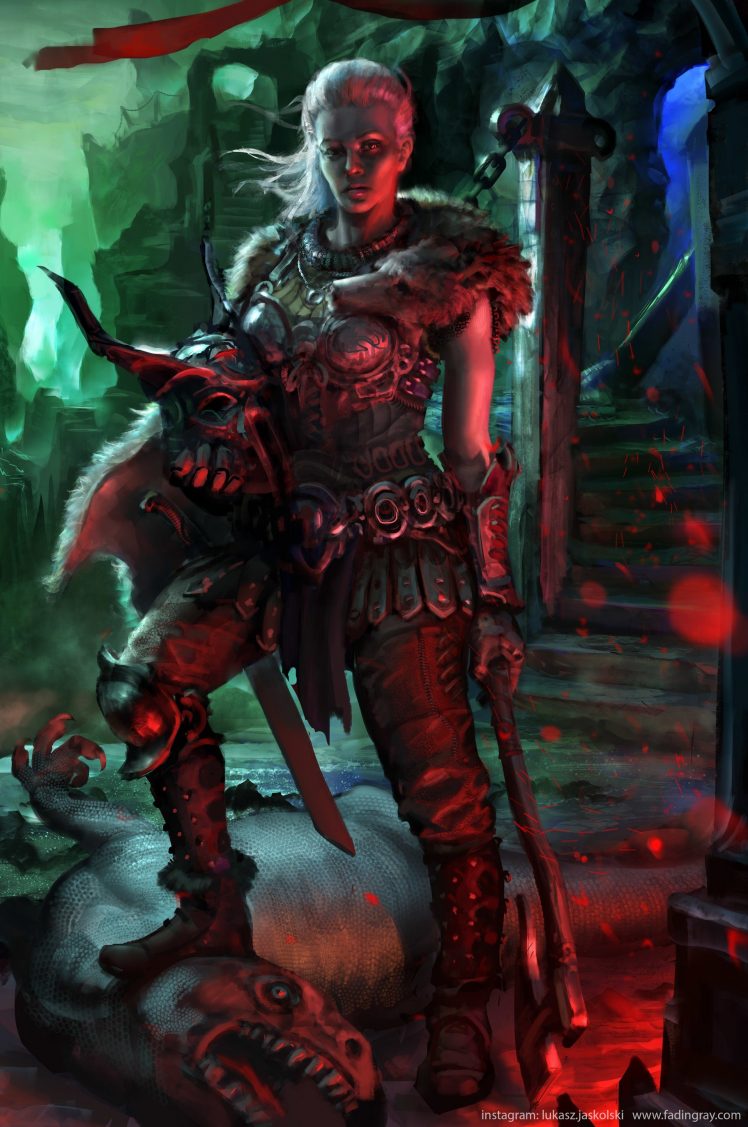 warrior, Fantasy art HD Wallpaper Desktop Background