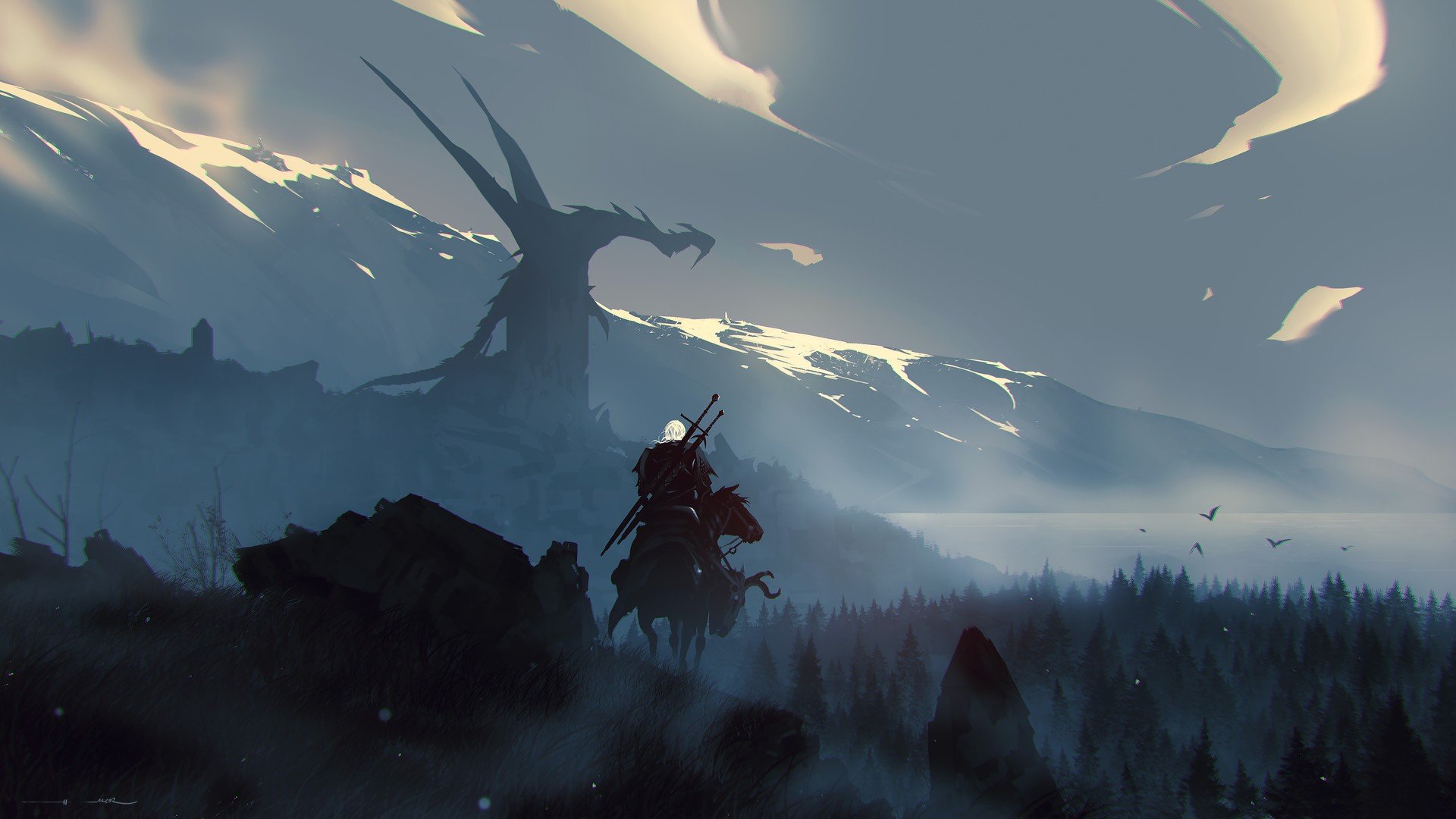warrior, Fantasy art, The Witcher 3: Wild Hunt Wallpaper
