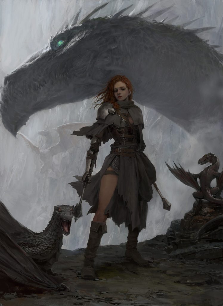 warrior, Fantasy art, Dragon HD Wallpaper Desktop Background