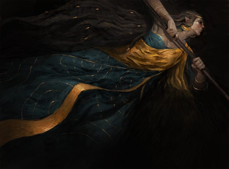 warrior, Fantasy art, Crown HD Wallpaper Desktop Background