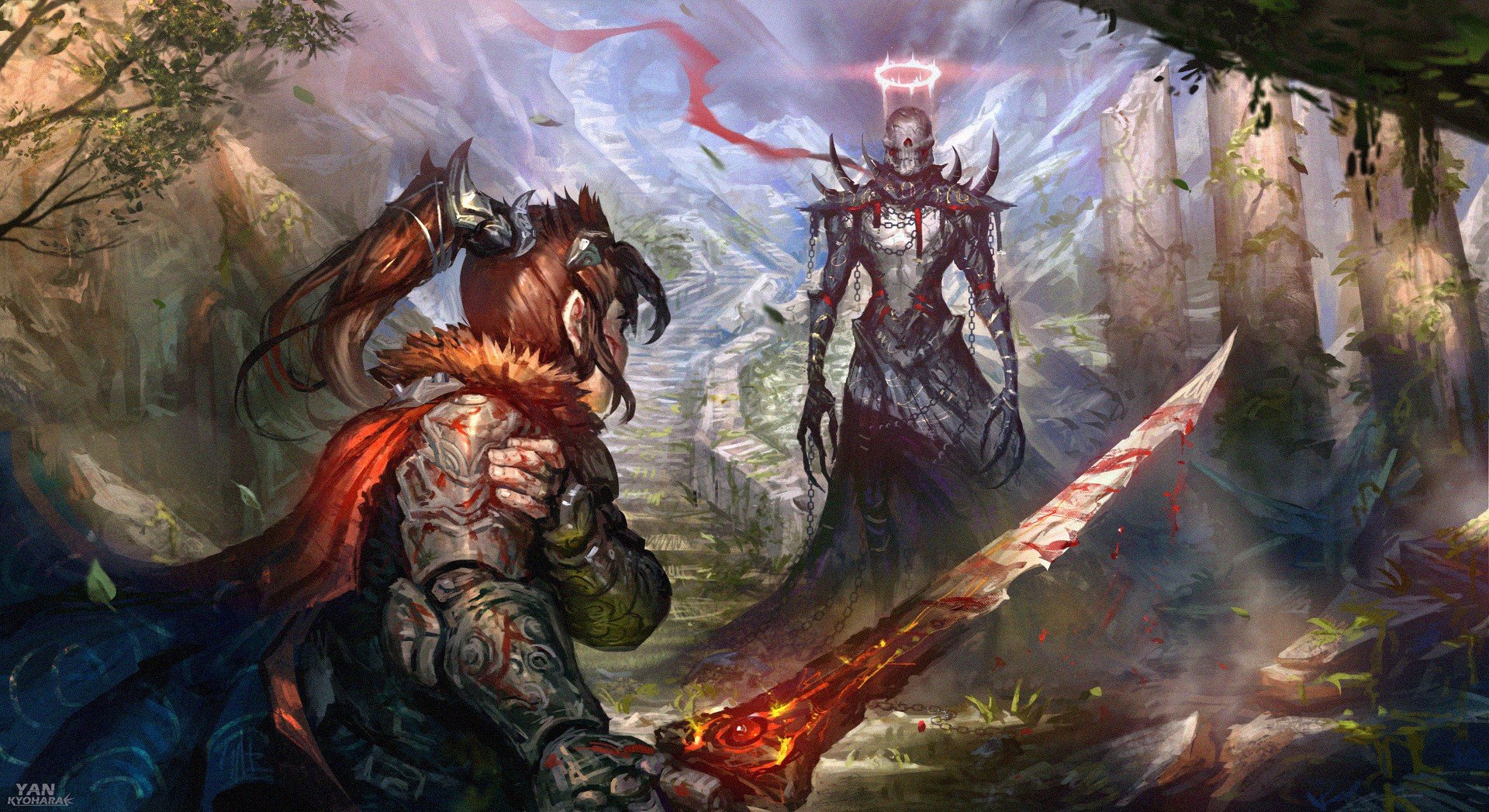 warrior, Fantasy art, Sword, Armor Wallpapers HD / Desktop and Mobile Backgrounds