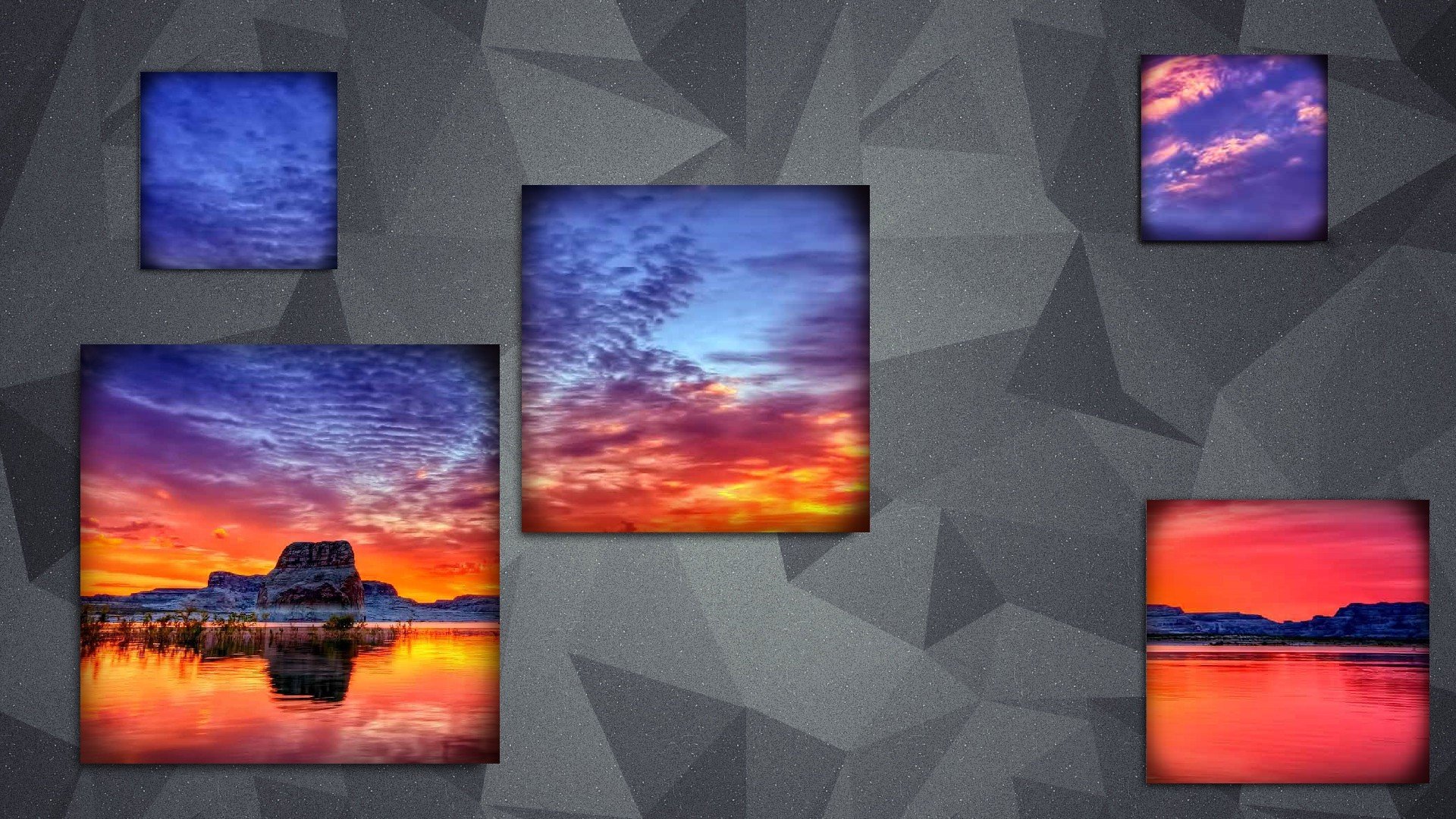 sunset, Square Wallpaper