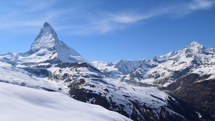 snow, Mountains, Matterhorn HD Wallpaper Desktop Background