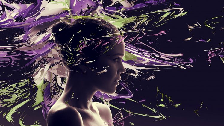 digital art, Green, Purple HD Wallpaper Desktop Background