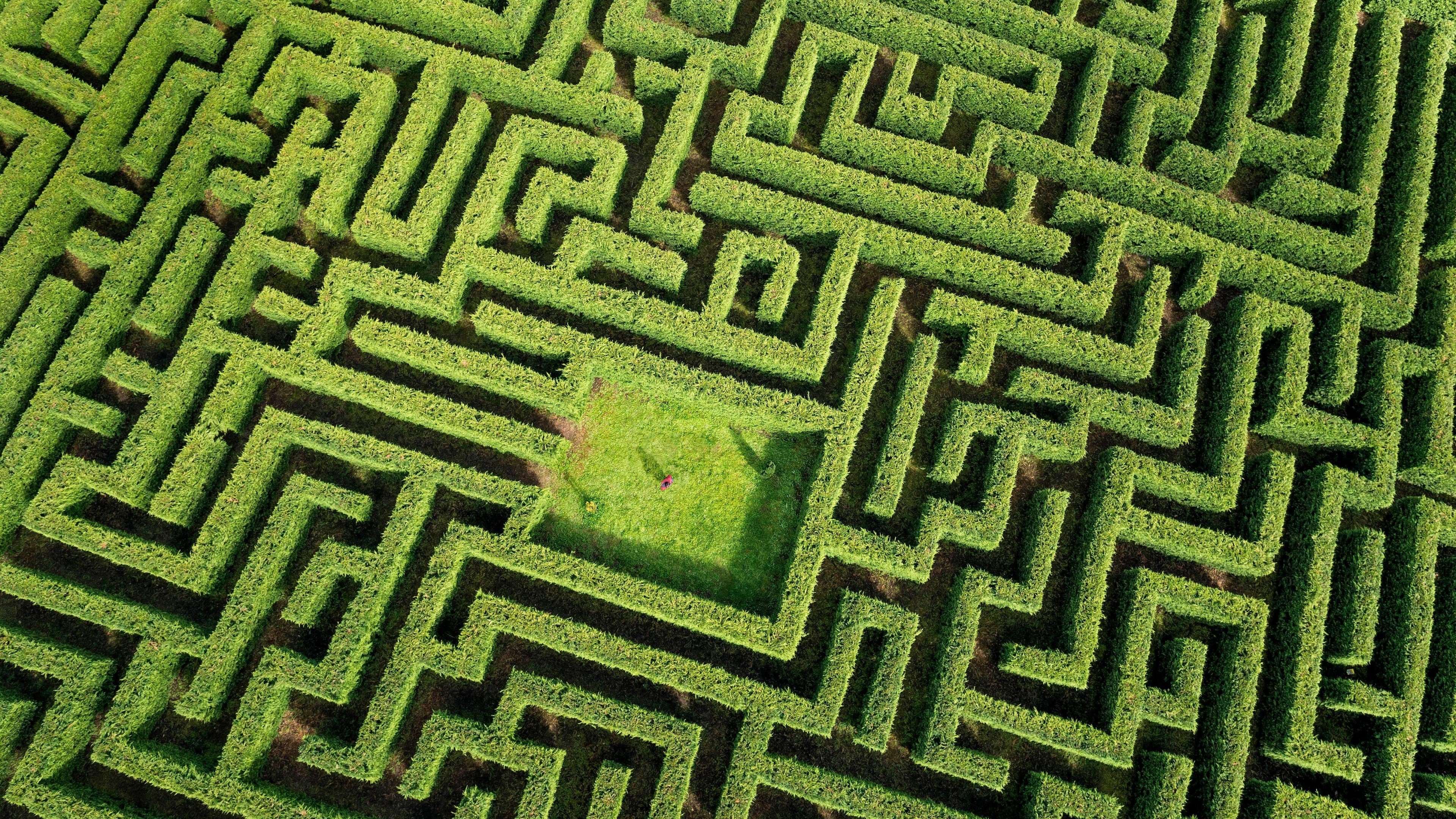 aerial view, Labyrinth, Maze Wallpaper