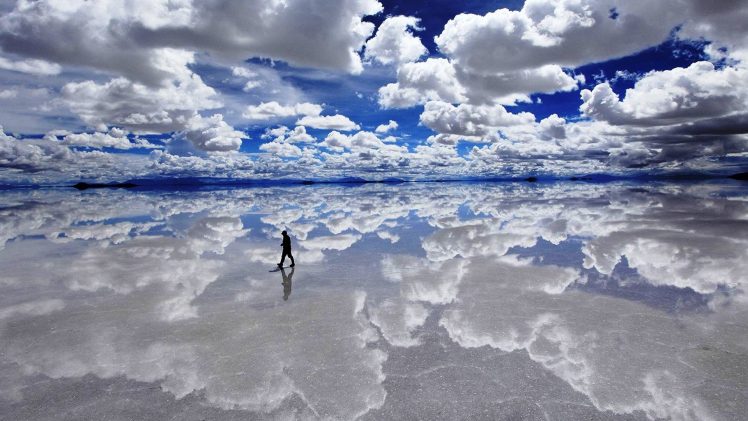Salar de Uyuni, Clouds, Water, Reflection HD Wallpaper Desktop Background
