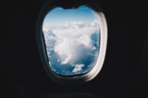 airplane, Aerial view, Clouds, Sky