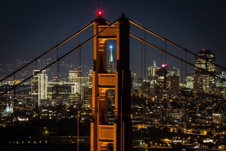 bridge, Cityscape, City, Golden Gate Bridge, San Francisco, Night Wallpapers  HD / Desktop and Mobile Backgrounds