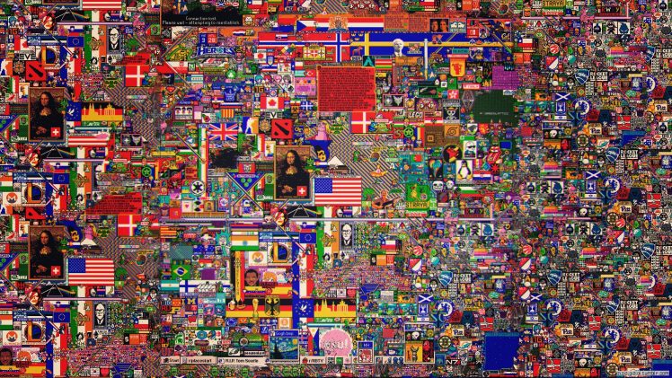 pixel art, Abstract, Logo, Reddit, Flag HD Wallpaper Desktop Background