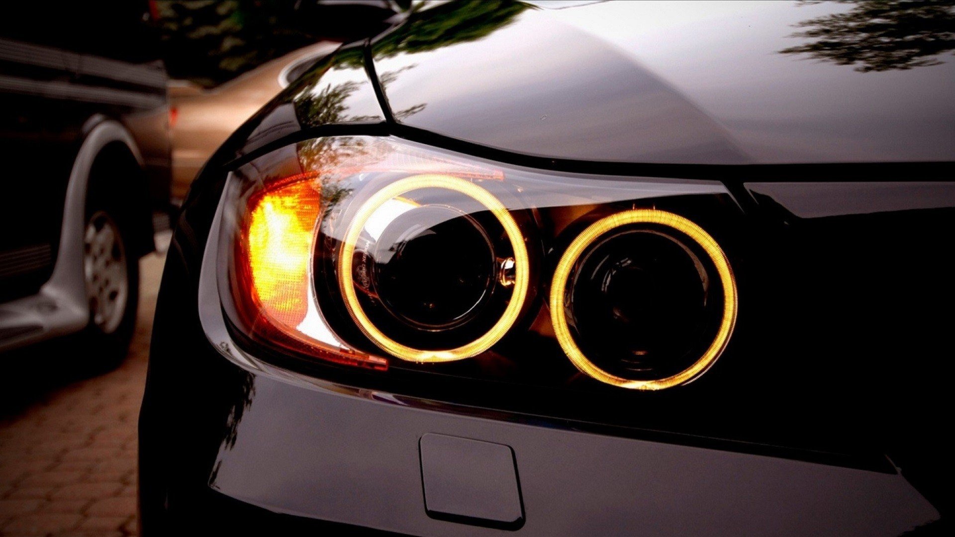 car, Headlights, BMW Wallpaper