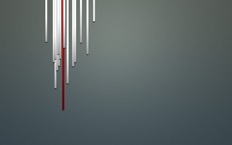 digital art, Lines, Red, White, Minimalism, Simple background HD Wallpaper Desktop Background