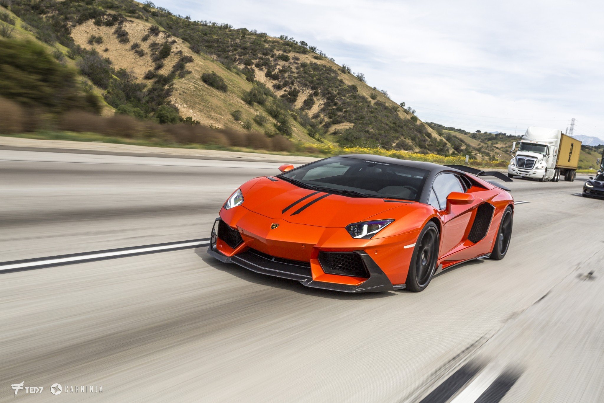 Carninja, Lamborghini Aventador, Lamborghini Huracán LP610 4, Low, Street Wallpaper