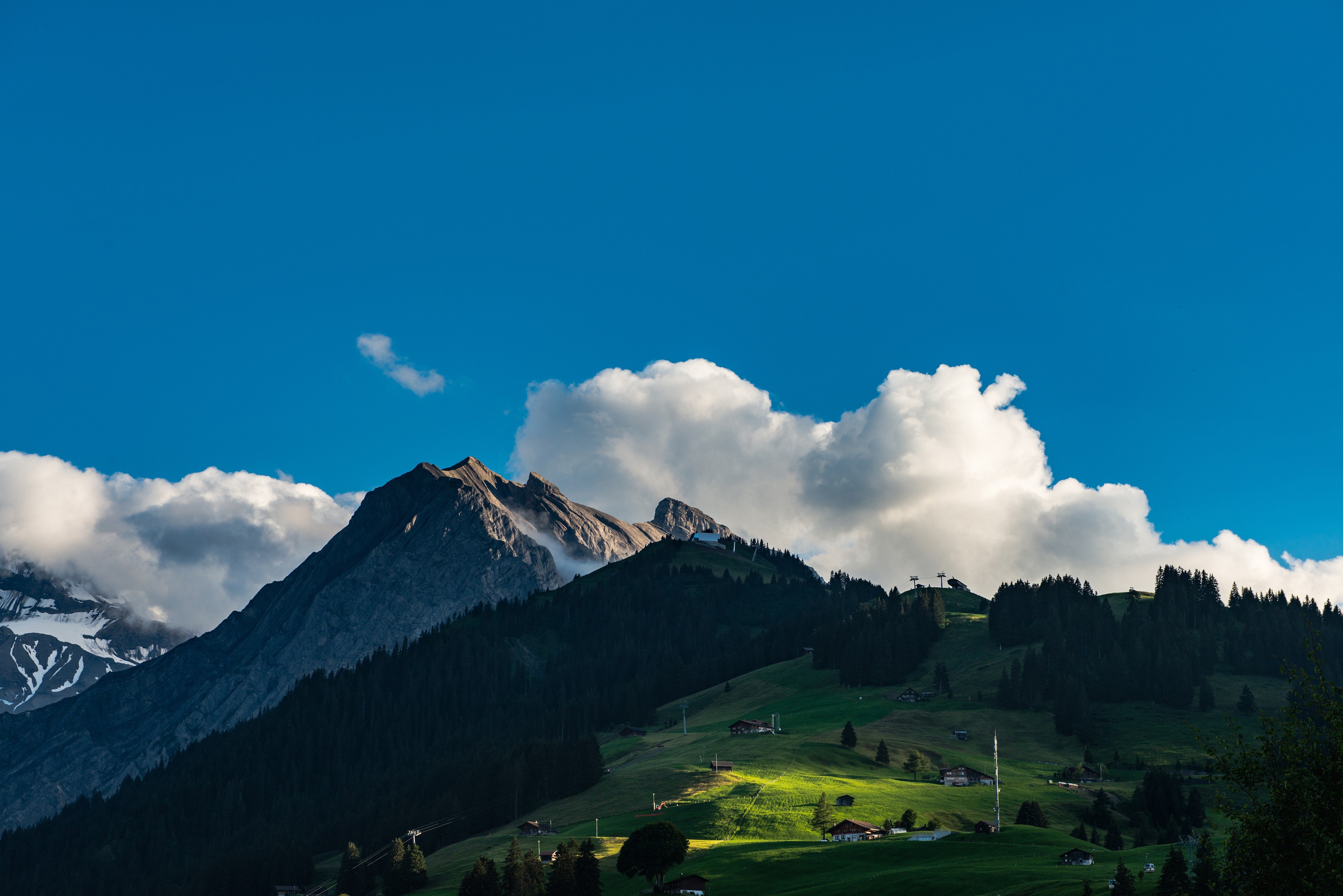 nature, Landscape, Mountains, Sky, Clouds, Trees, Switzerland Wallpaper