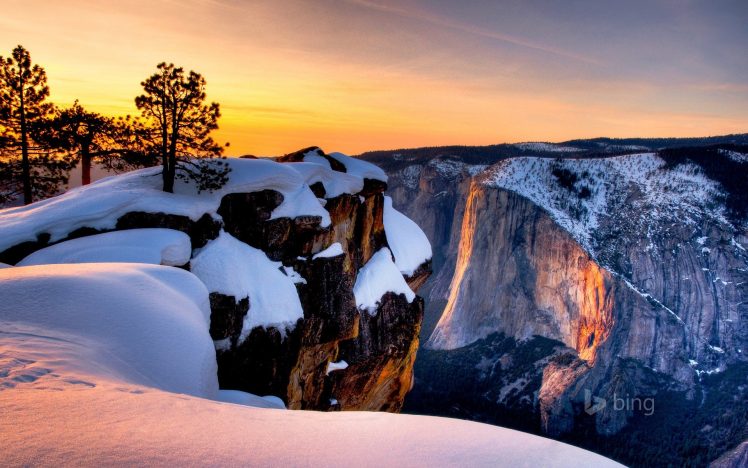 snow, Landscape, Sunset, Mountains HD Wallpaper Desktop Background