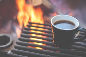 campfire, Mugs, Coffee, Camping, Outdoors