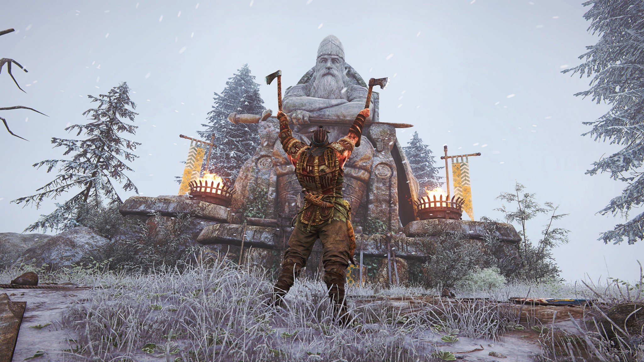 For Honor, Blades, Screen shot, Vikings, Statue Wallpaper