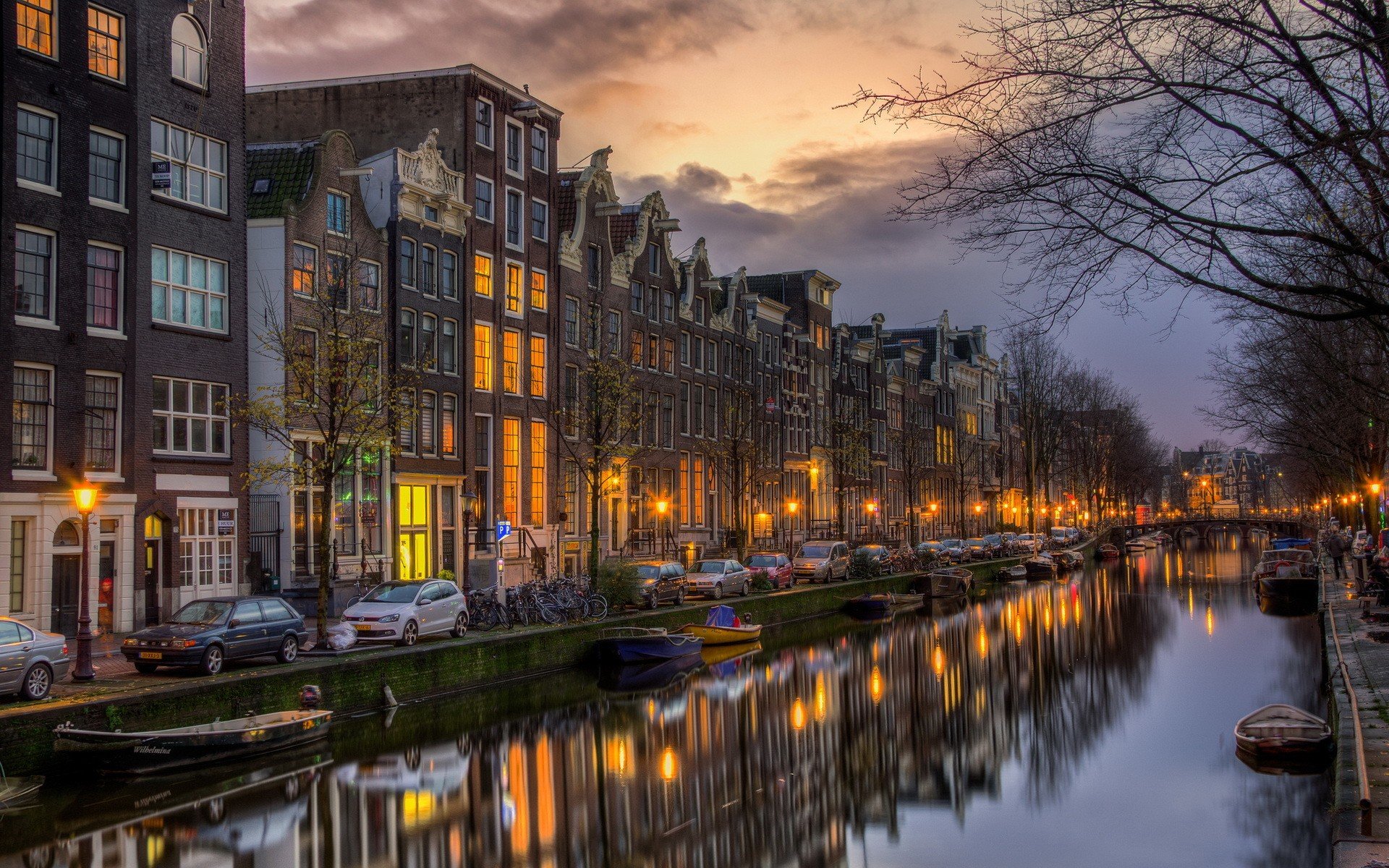Amsterdam, Netherlands, City, River, Reflection, Building, HDR Wallpaper