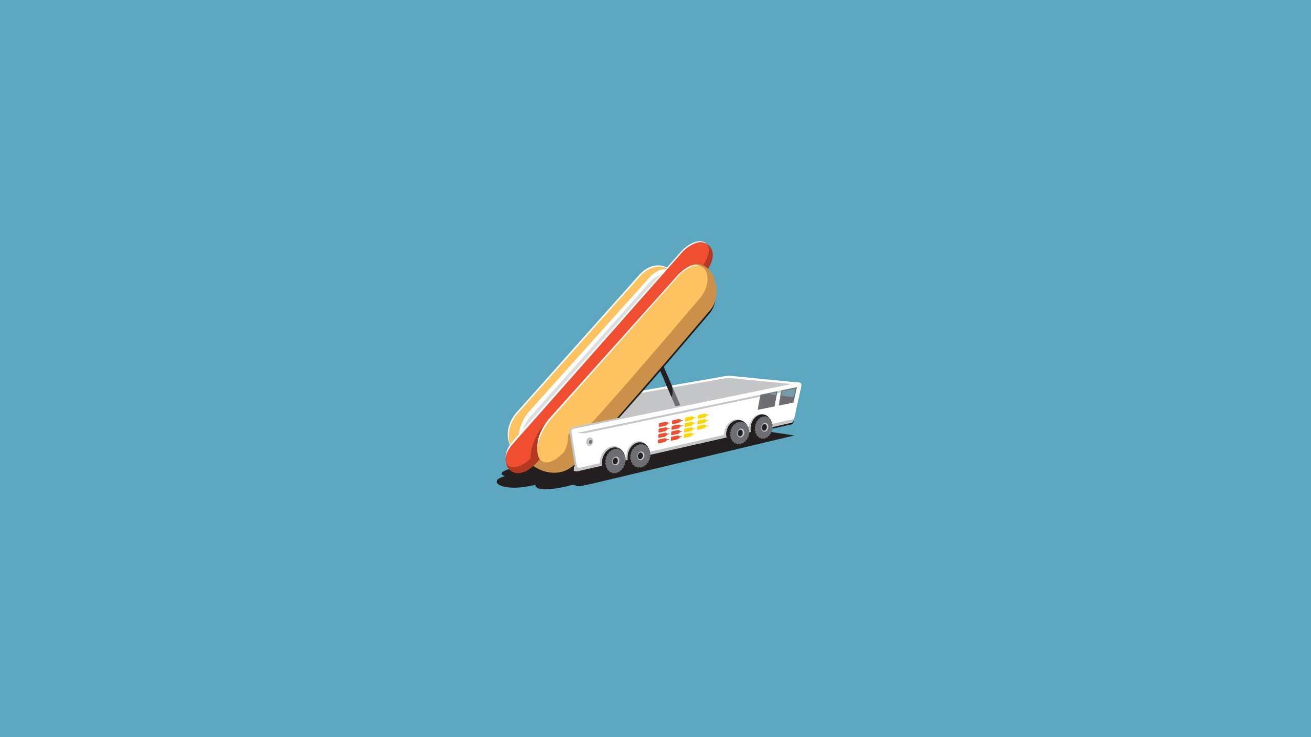 blue background, Hot dogs, Missiles, Humor Wallpaper