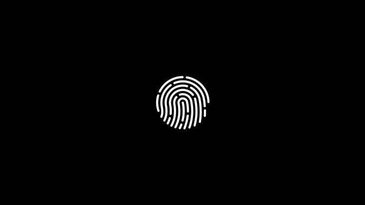 simple, Simple background, Minimalism, Fingerprint, Black background HD Wallpaper Desktop Background