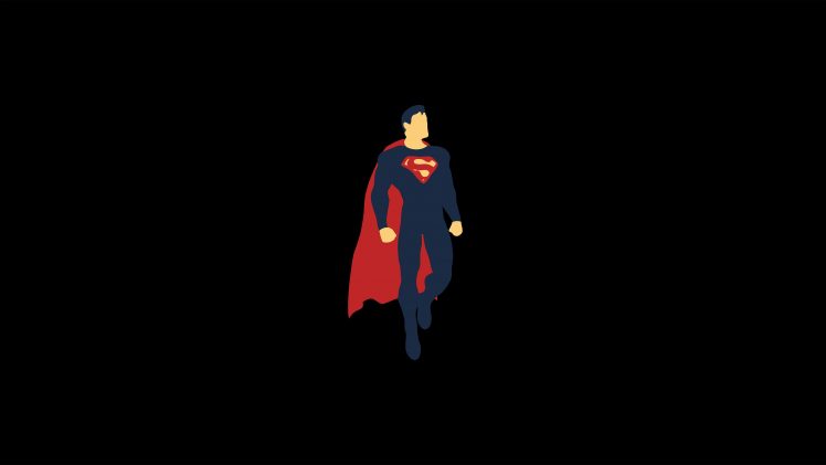 simple, Simple background, Black background, Superman, Vector, Vector art HD Wallpaper Desktop Background