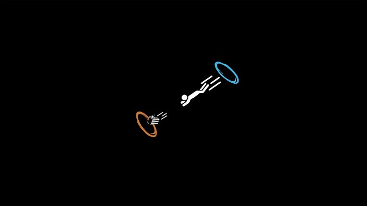 simple, Simple background, Black background, Portal (game) HD Wallpaper Desktop Background