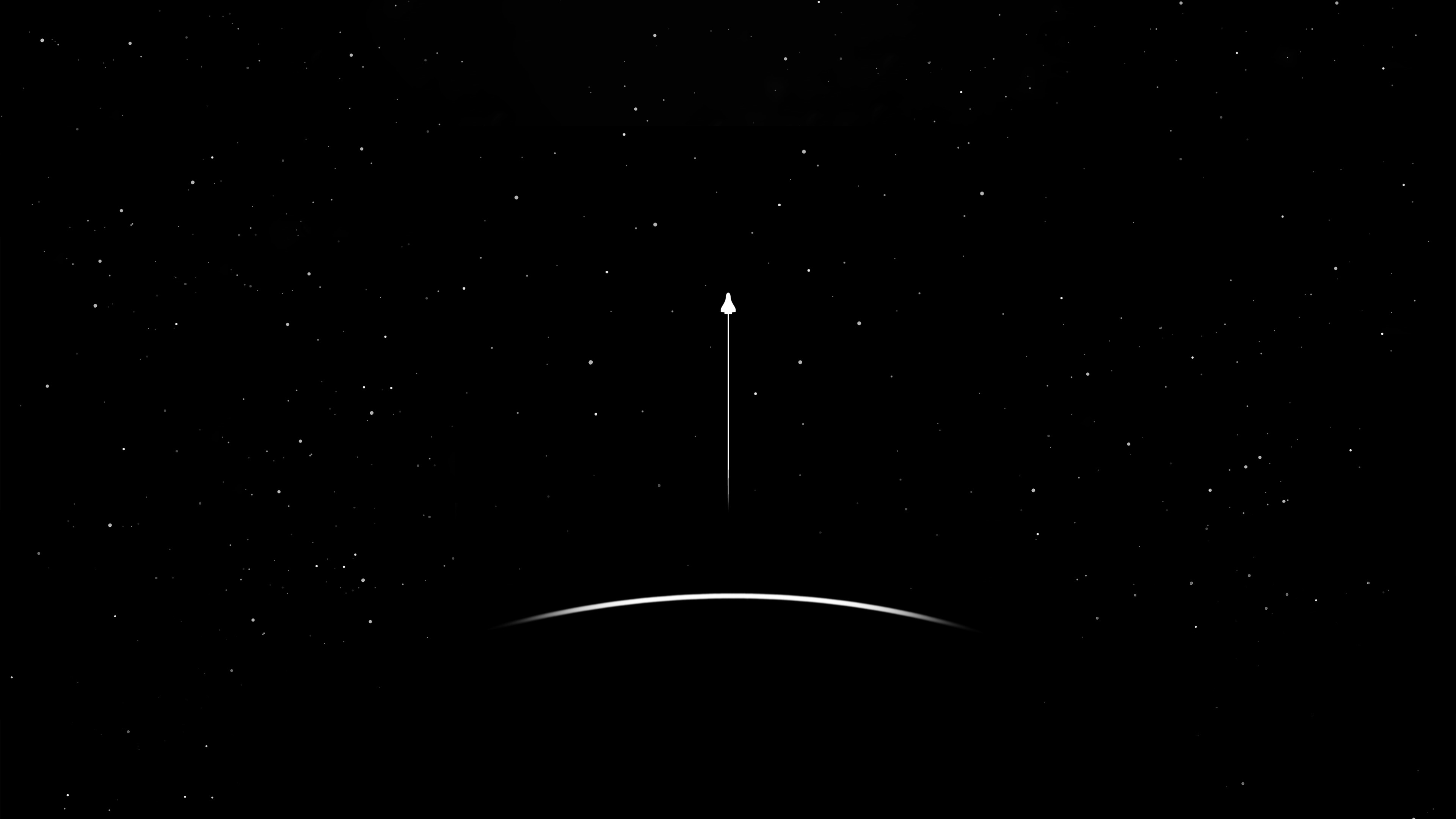 simple, Simple background, Minimalism, Black background, Space Wallpapers HD / Desktop and