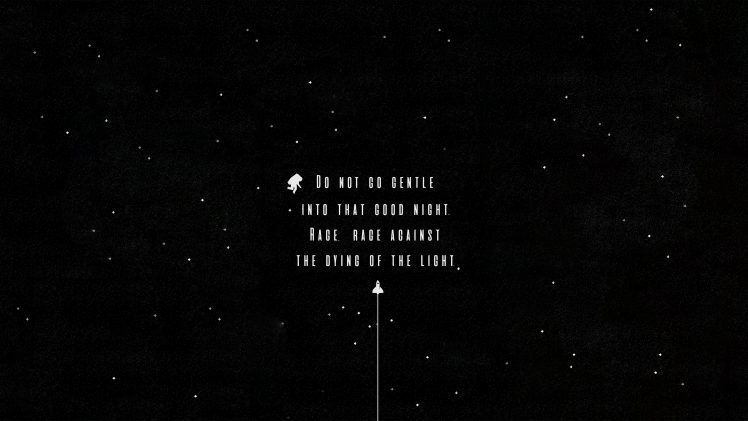 Simple, Simple background, Black background, Space, Quote - \