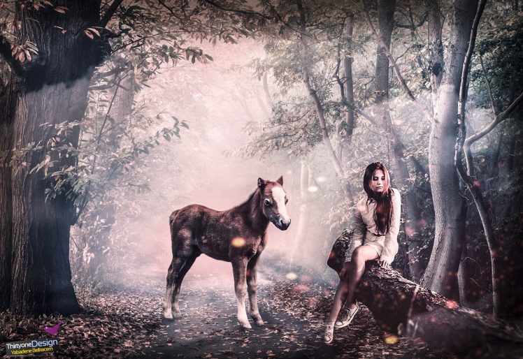 women, Horse, Landscape, Photo manipulation HD Wallpaper Desktop Background