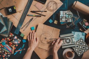 leather, Creativity, Illustration, Sketches, Compass