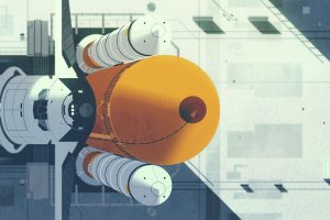 space shuttle, Discovery, Artwork, Depth of field
