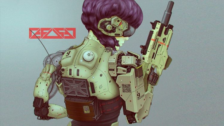 cyberpunk, Weapon, Ghost in the Shell, Kusanagi Motoko HD Wallpaper Desktop Background